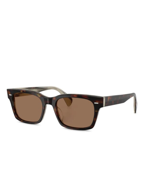Oliver Peoples Zonnebril met vierkant montuur - Bruin