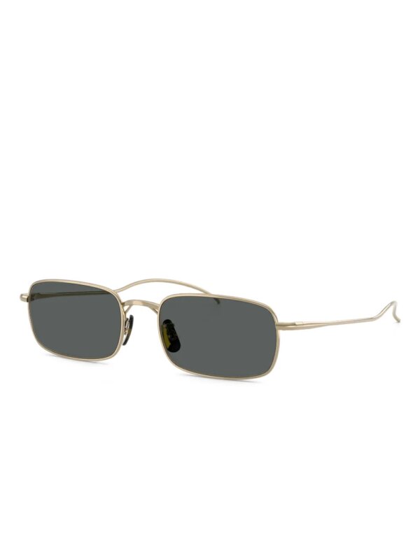 Oliver Peoples Zonnebril met rechthoekig montuur - Goud