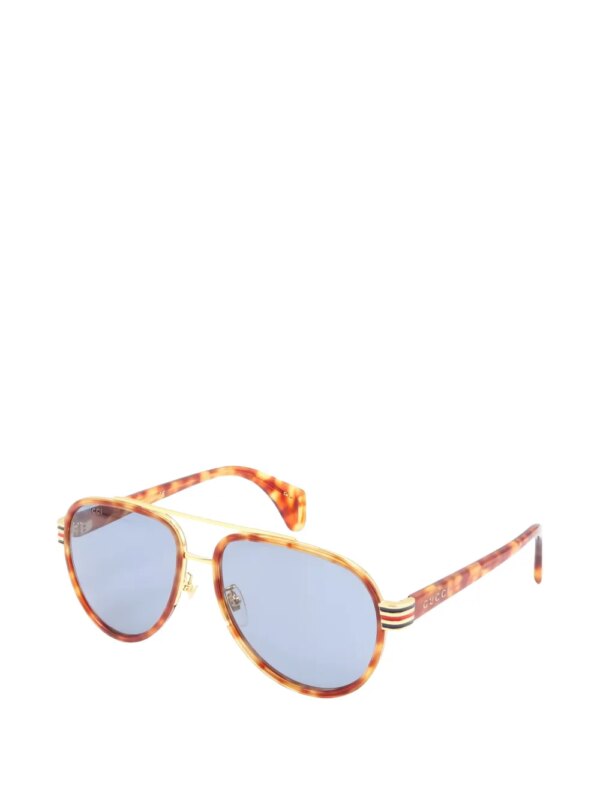 Gucci Pre-Owned Zonnebril met piloten montuur - Bruin