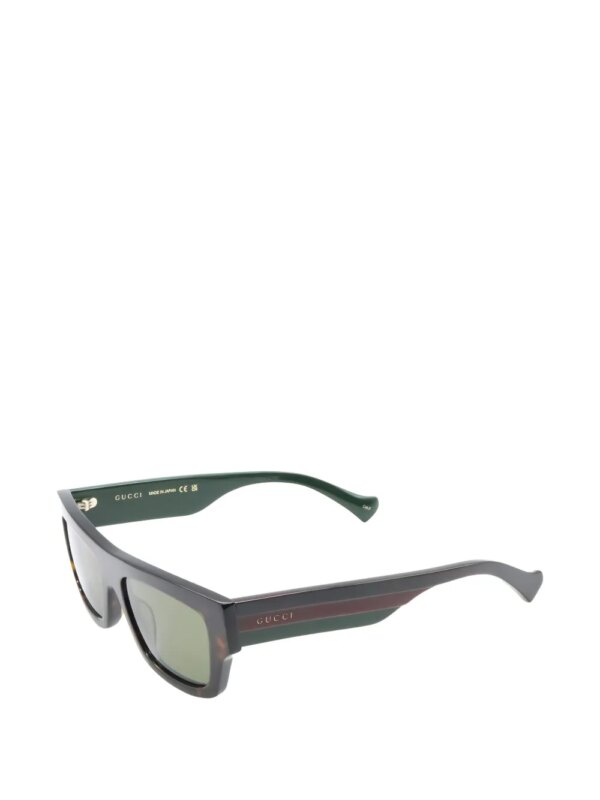 Gucci Pre-Owned 2020s zonnebril met rechthoekig montuur - Bruin