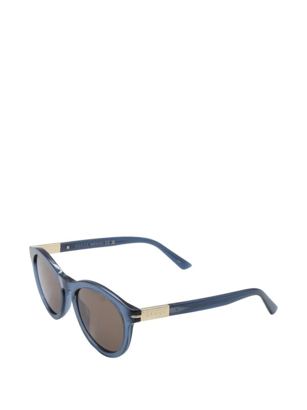 Gucci Pre-Owned 2020s zonnebril met rond montuur - Blauw