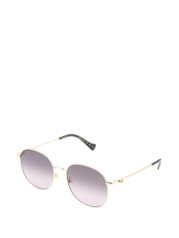 Gucci Pre-Owned Zonnebril met rond montuur - Goud