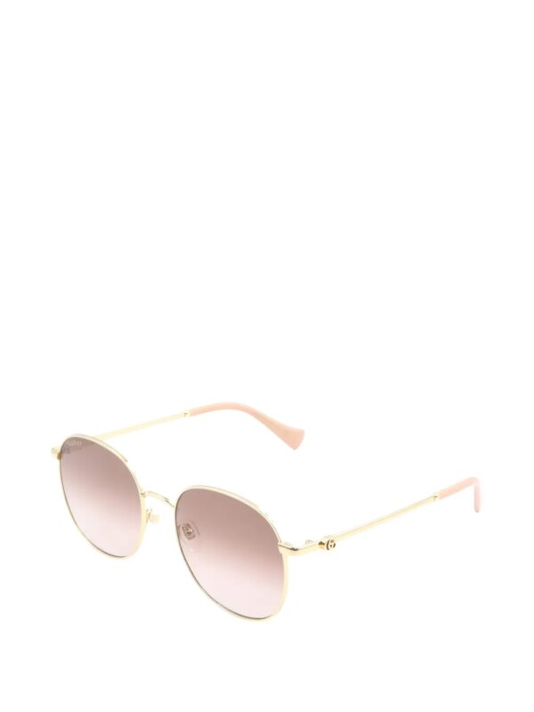 Gucci Pre-Owned 2020s zonnebril met rond montuur - Goud