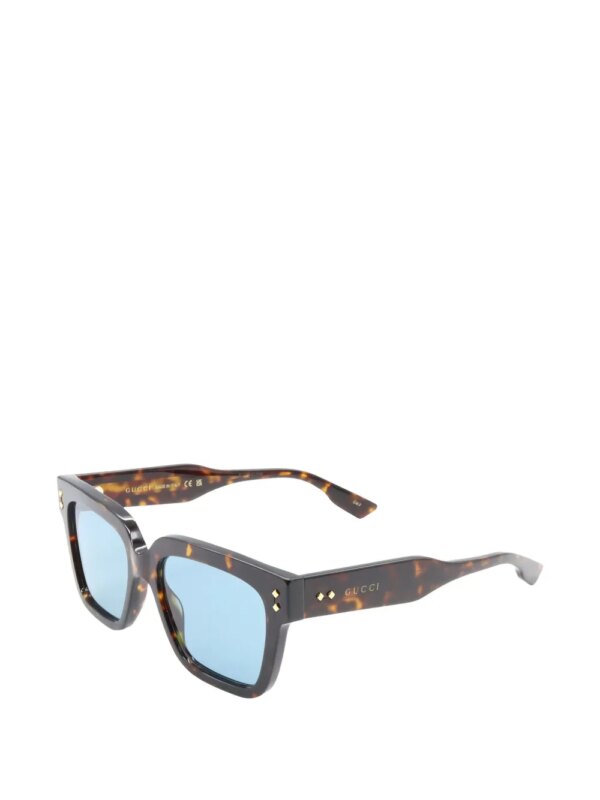 Gucci Pre-Owned Zonnebril met vierkant montuur - Bruin