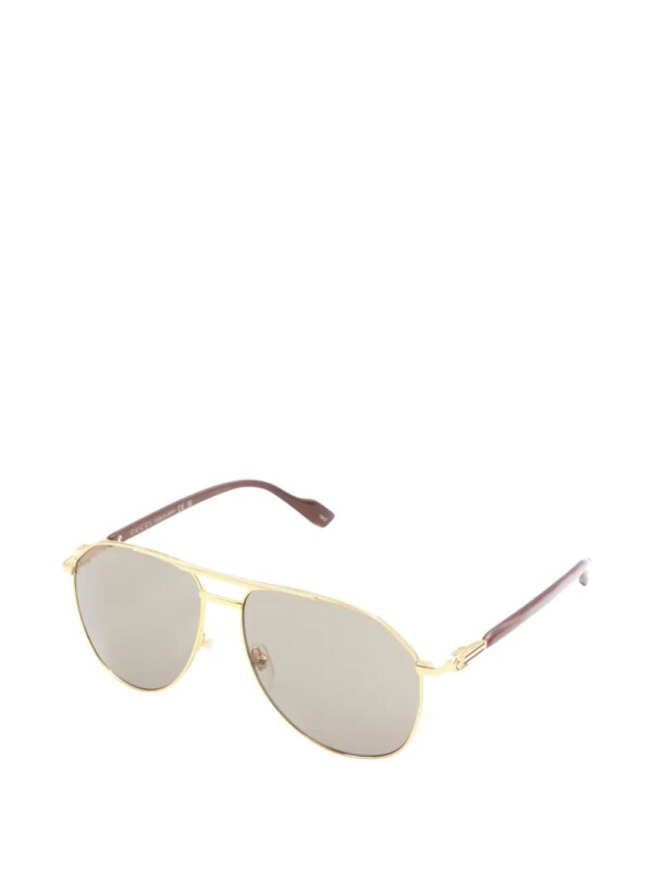 Gucci Pre-Owned Zonnebril met piloten montuur - Goud