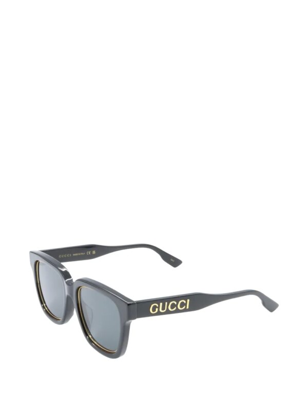 Gucci Pre-Owned 2020s zonnebril met vierkant montuur - Zwart