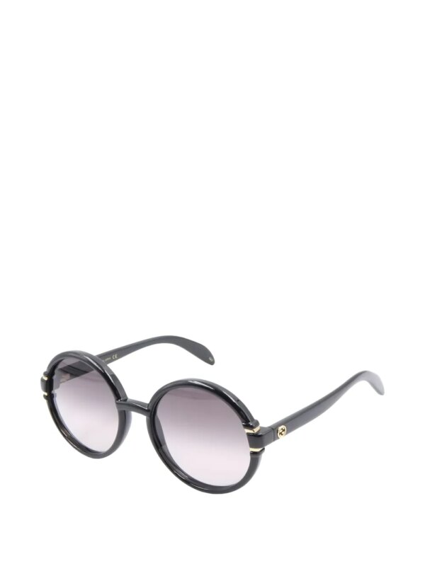 Gucci Pre-Owned 2020s zonnebril met rond montuur - Zwart