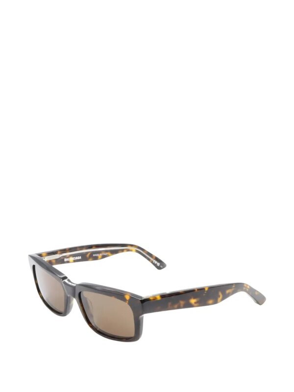 Balenciaga Pre-Owned 2020s zonnebril met rechthoekig montuur - Bruin