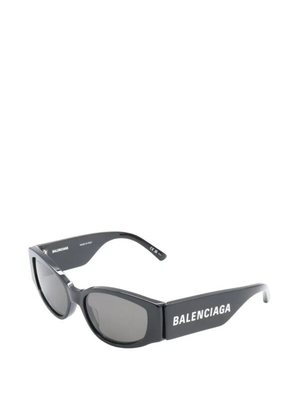 Balenciaga Pre-Owned 2020s zonnebril met rechthoekig montuur - Zwart