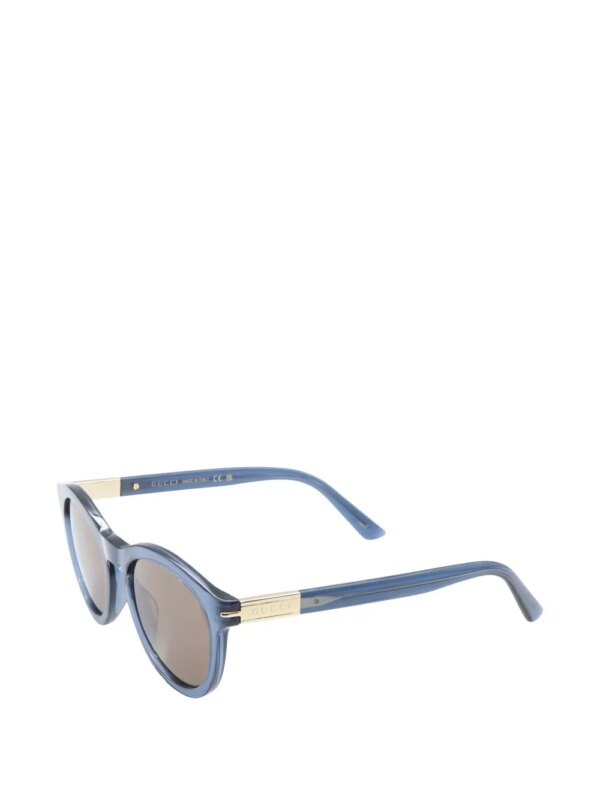 Gucci Pre-Owned 2020s zonnebril met rond montuur - Blauw