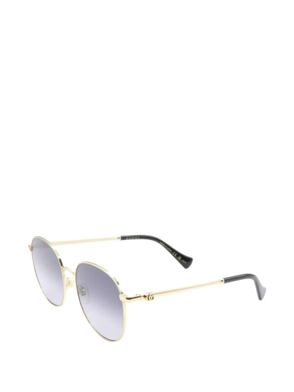 Gucci Pre-Owned 2020s zonnebril met rond montuur - Goud