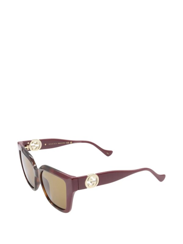 Gucci Pre-Owned Zonnebril met vierkant montuur - Rood