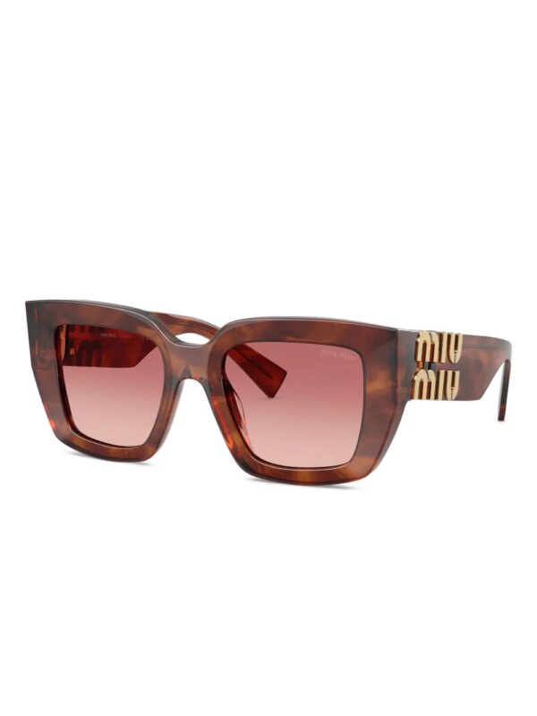 Miu Miu Eyewear Zonnebril met geometrisch montuur - Bruin