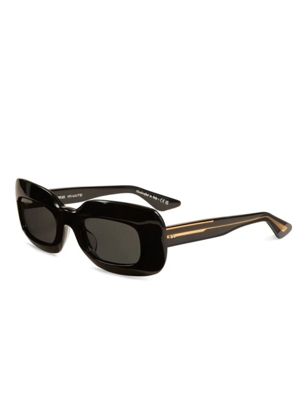 KHAITE x Oliver Peoples Zonnebril met rechthoekig montuur - Zwart
