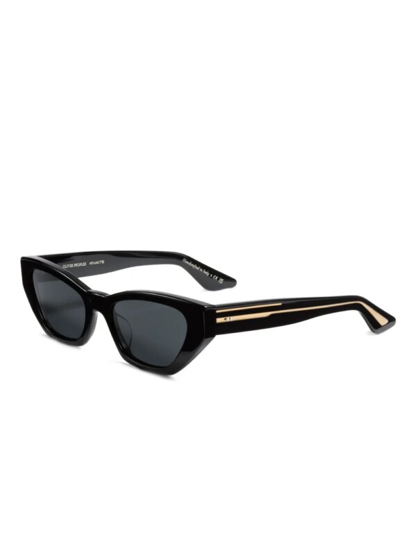 KHAITE x Oliver Peoples Gestreepte zonnebril met cat-eye montuur - Zwart