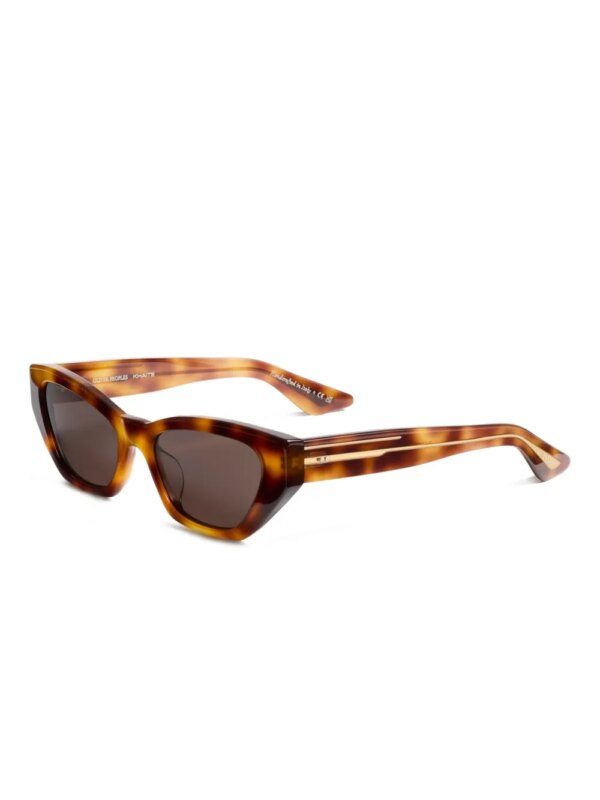 KHAITE x Oliver Peoples Zonnebril met geometrisch montuur - Bruin