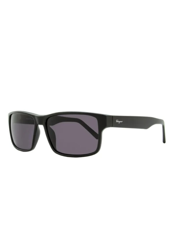 Ferragamo Eyewear 960 zonnebril met rechthoekig montuur - Zwart