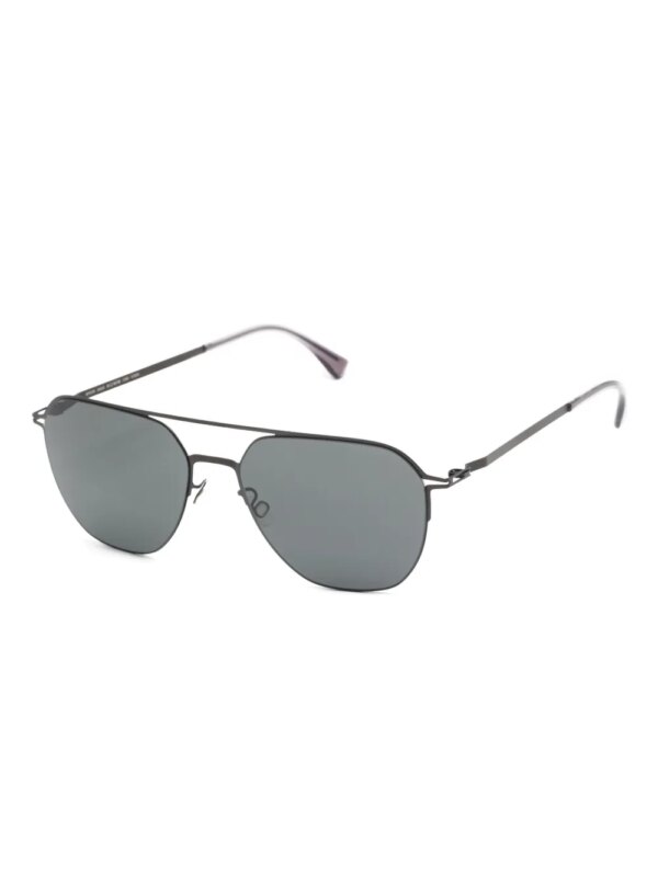 Mykita Zonnebril met vierkant montuur - C002 BLACK DARKGREY SOLID