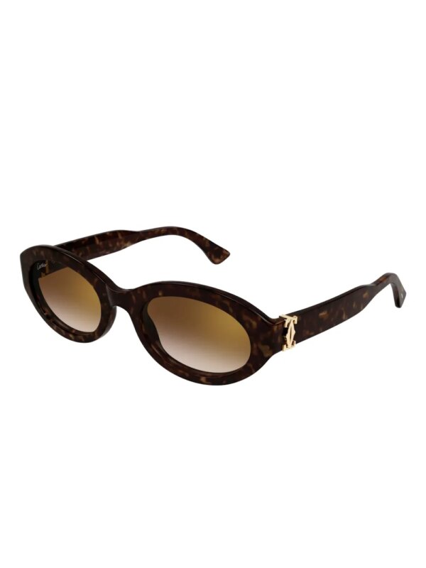 Cartier Eyewear Zonnebril met rond montuur - Bruin