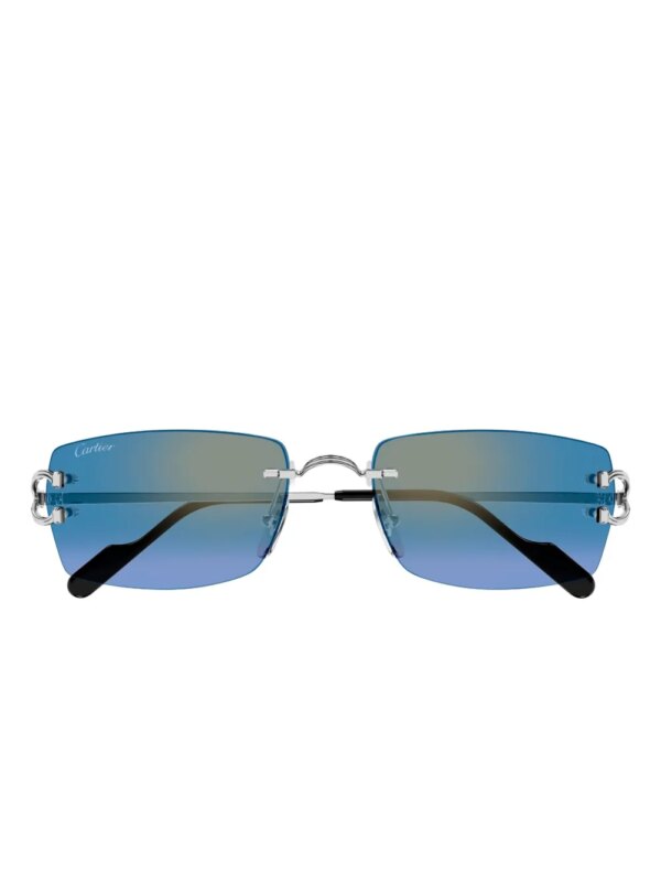 Cartier Eyewear Zonnebril met rond montuur - Grijs