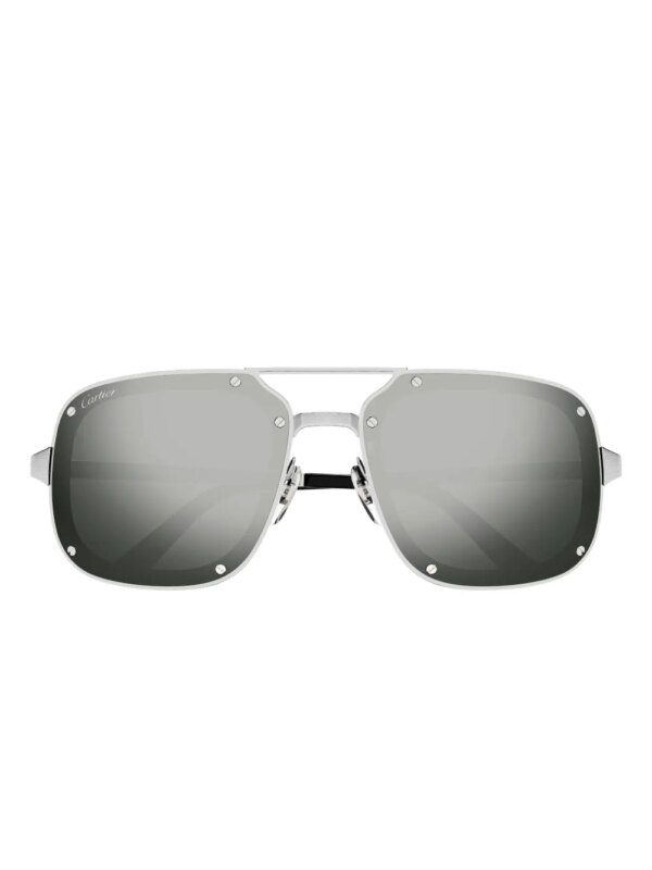 Cartier Eyewear Zonnebril met piloten montuur - Zwart