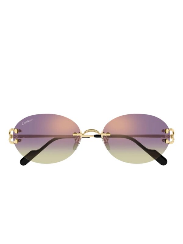 Cartier Eyewear Zonnebril met rond montuur - Goud