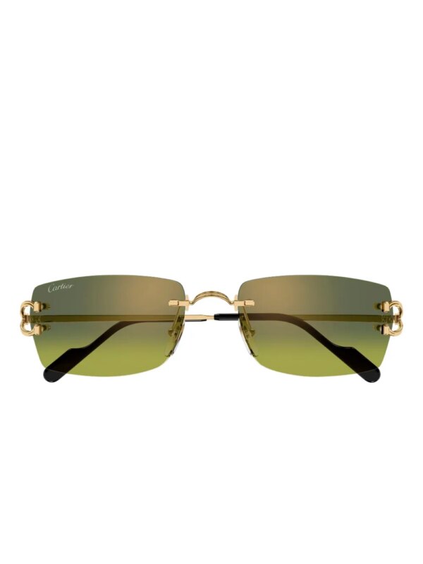 Cartier Eyewear Zonnebril met rond montuur - Goud