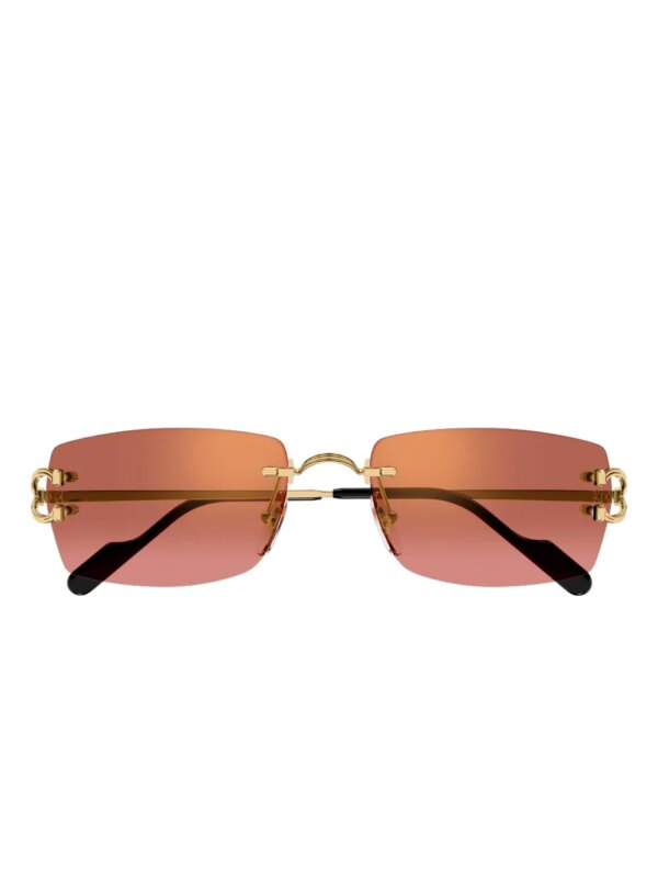 Cartier Eyewear Zonnebril met rond montuur - Goud
