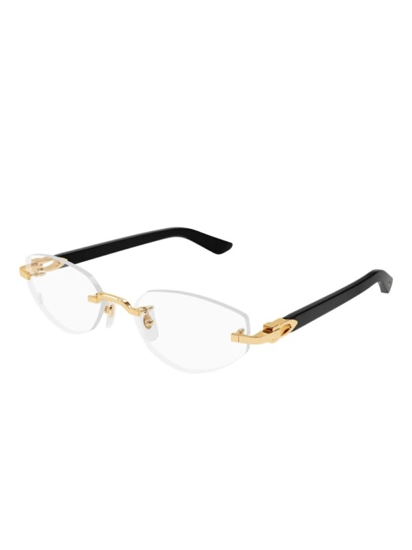 Cartier Eyewear Zonnebril met geometrisch montuur - Zwart