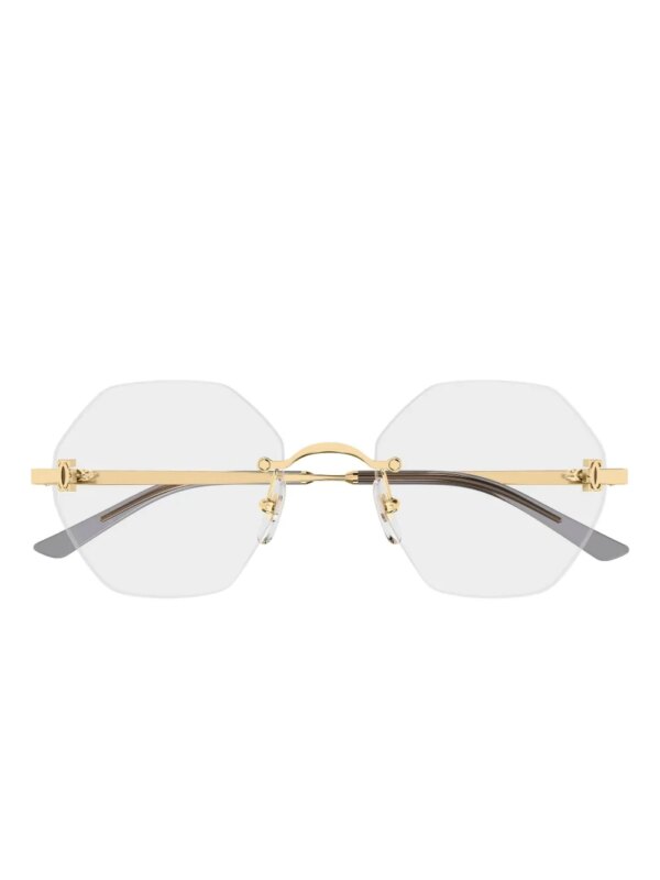 Cartier Eyewear Zonnebril met geometrisch montuur - Goud