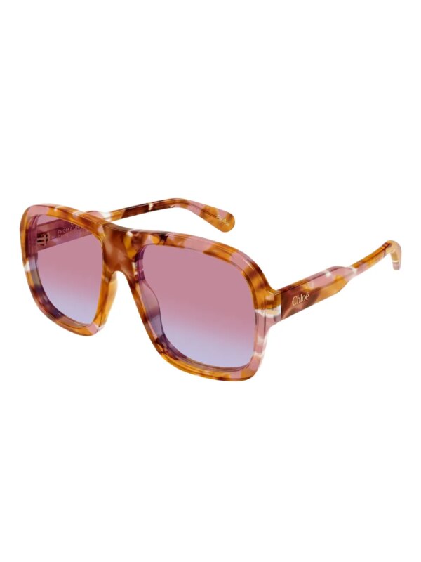 Chloé Eyewear CH0331S zonnebril met geometrisch montuur - Bruin