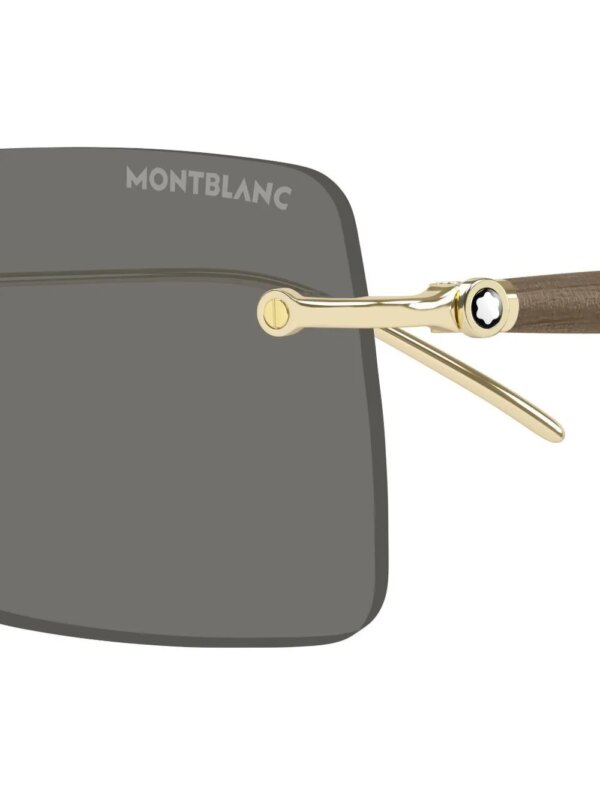 Montblanc Zonnebril met vierkant montuur - Bruin