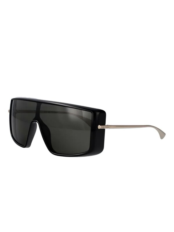 Alexander McQueen Eyewear Zonnebril met rechthoekig montuur - Blauw