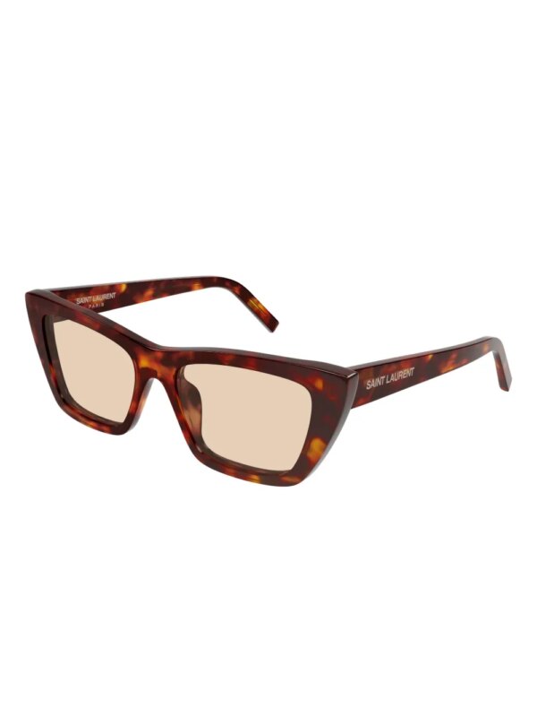 Saint Laurent Eyewear Zonnebril met geometrisch montuur - Bruin