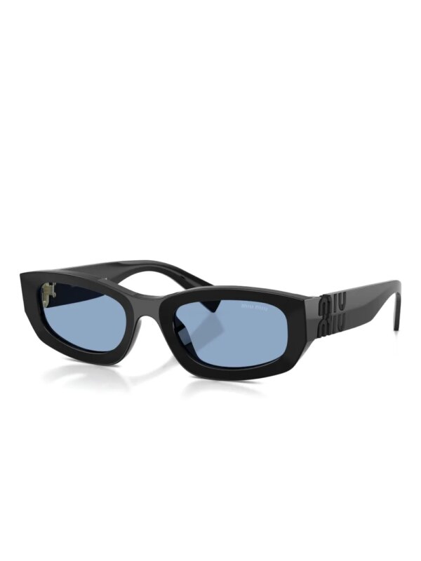 Miu Miu Eyewear Zonnebril met rechthoekig montuur - Zwart
