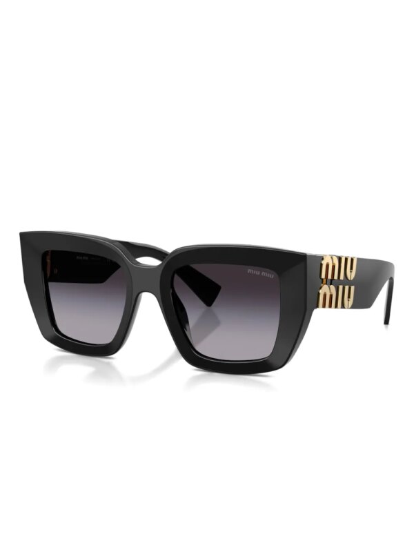 Miu Miu Eyewear Zonnebril met vierkant montuur - Zwart