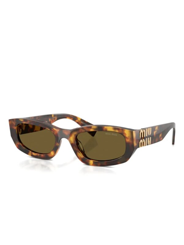 Miu Miu Eyewear Zonnebril met rechthoekig montuur - Bruin