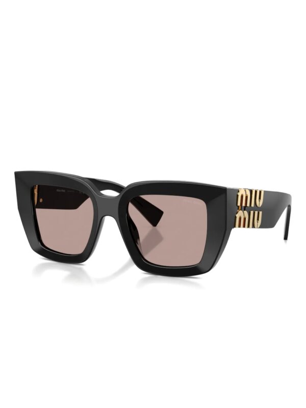 Miu Miu Eyewear Zonnebril met vierkant montuur - Zwart