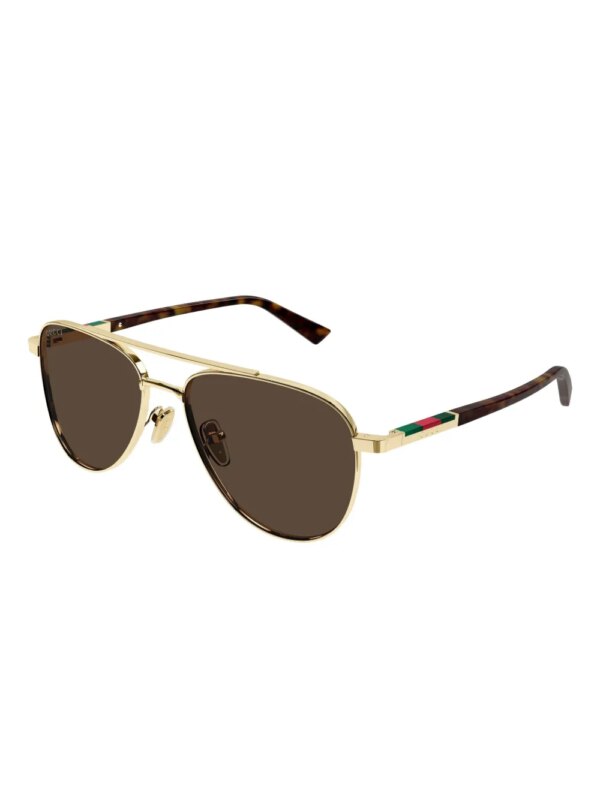 Gucci Eyewear GG1962S zonnebril met dubbele neusbrug - Goud