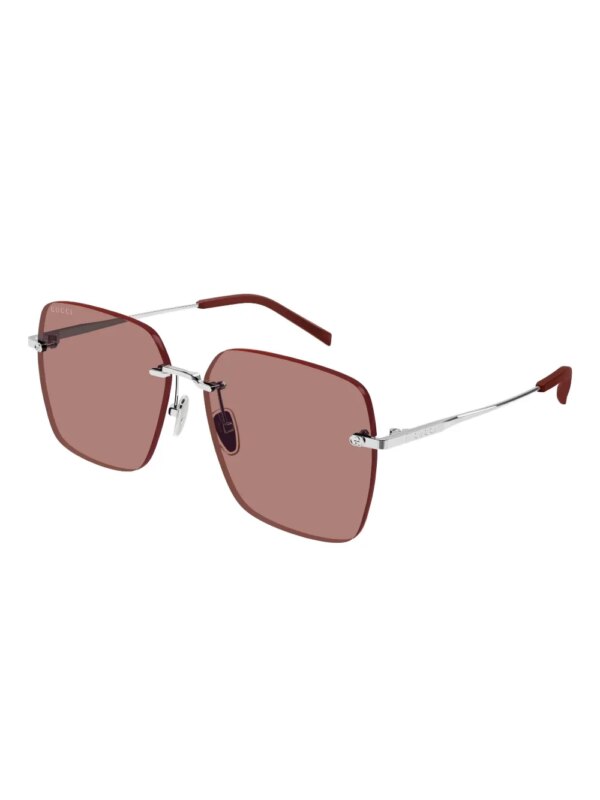 Gucci Eyewear GG1955SA zonnebril met vierkant montuur - Zilver