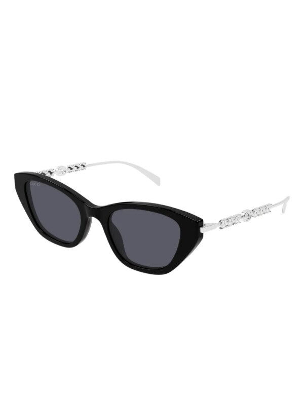 Gucci Eyewear GG1968S zonnebril met cat-eye logo - Zwart