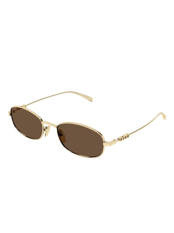 Gucci Eyewear GG1940S zonnebril met ovalen montuur en logo - Goud