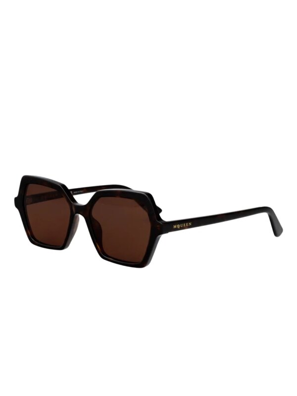 Alexander McQueen Eyewear AM0537S zonnebril met geometrisch montuur - Bruin