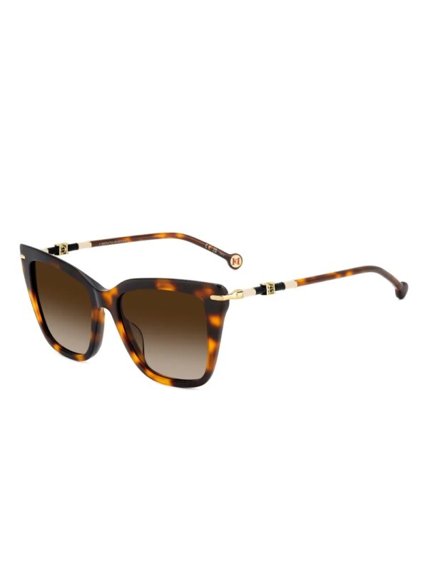 Carolina Herrera Zonnebril met cat-eye montuur - Bruin