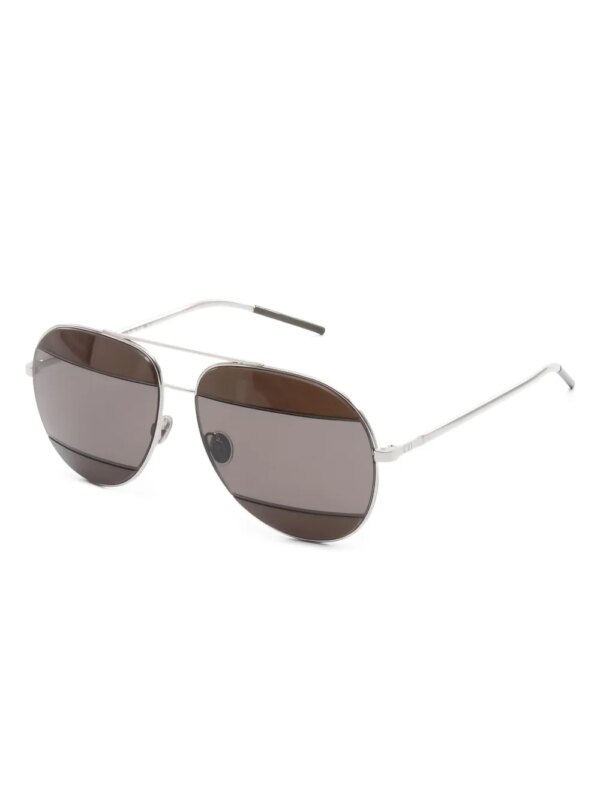 Christian Dior Pre-Owned 2000s Spirit2 zonnebril met piloten montuur - Zilver