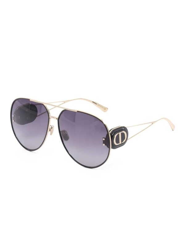Christian Dior Pre-Owned Zonnebril met logoplakkaat - Goud