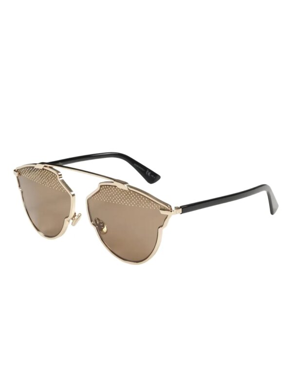 Christian Dior Pre-Owned 2020s SoRealS zonnebril verfraaid met studs - Goud