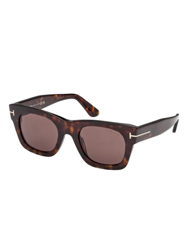 TOM FORD Eyewear Zonnebril met vierkant montuur - Bruin