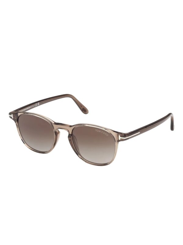 TOM FORD Eyewear Zonnebril met rond montuur - Bruin