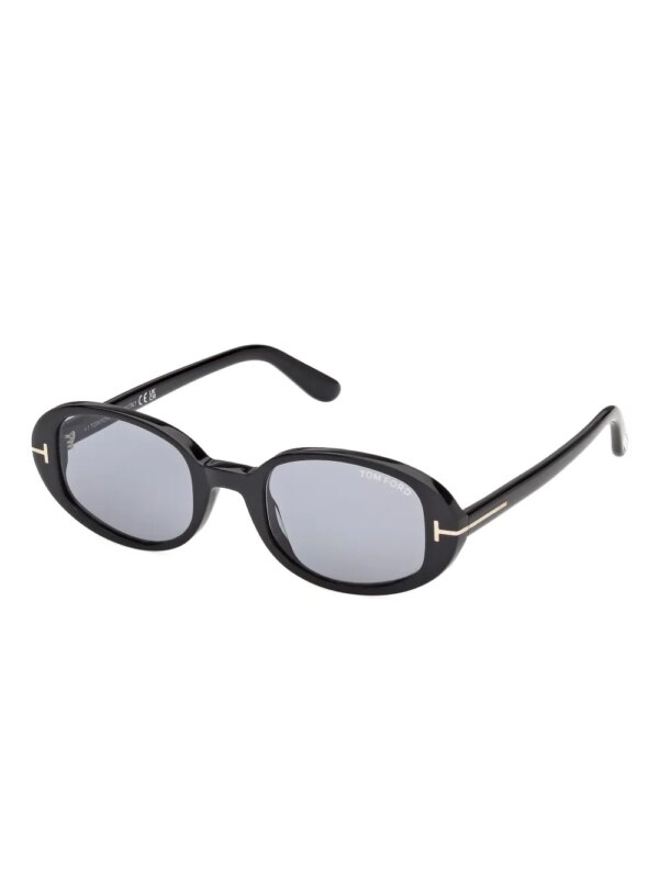 TOM FORD Eyewear Zonnebril met ovalen montuur - Zwart